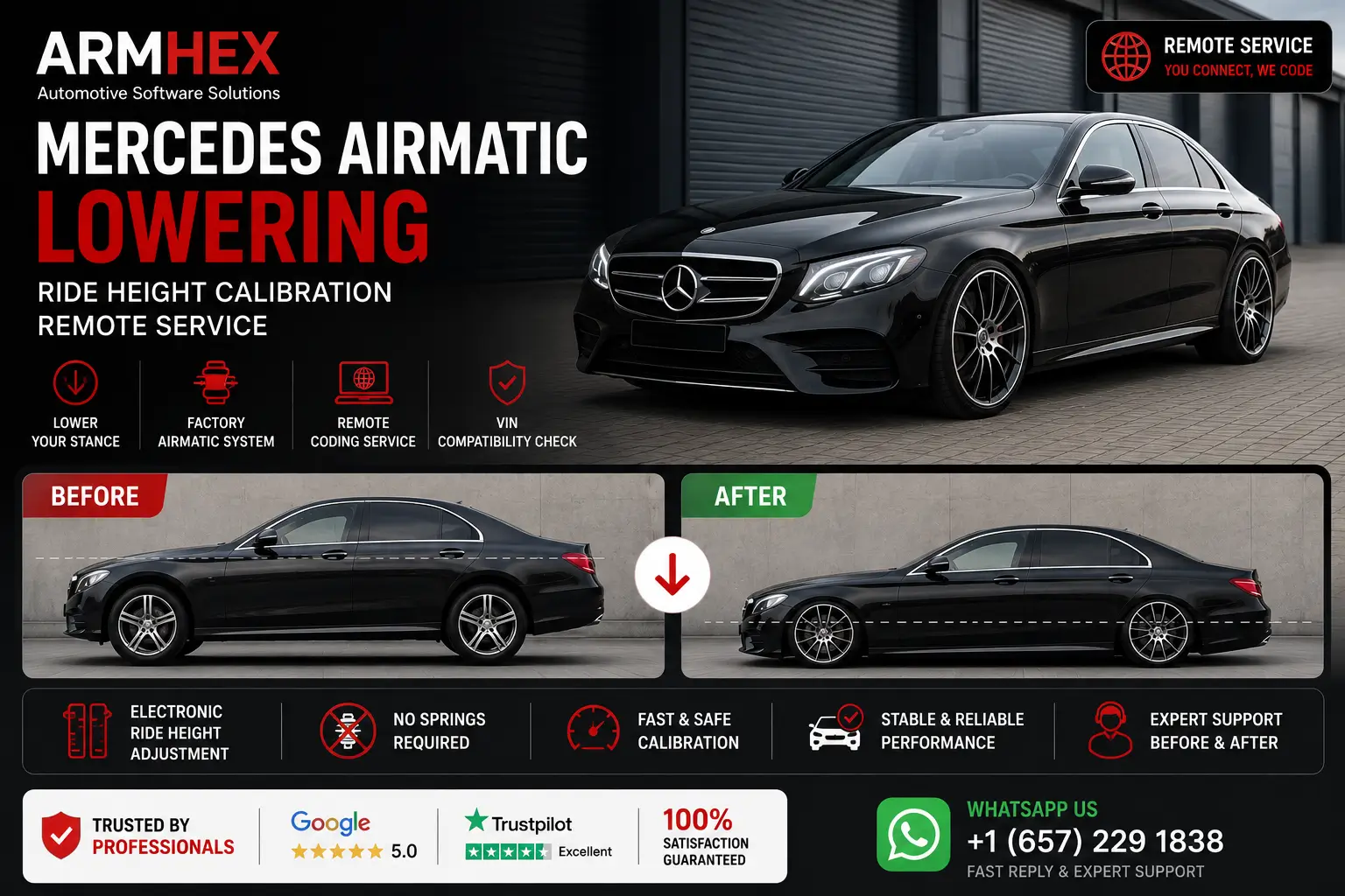 MERCEDES Air Matic Lowering Online Service- ARMHEX