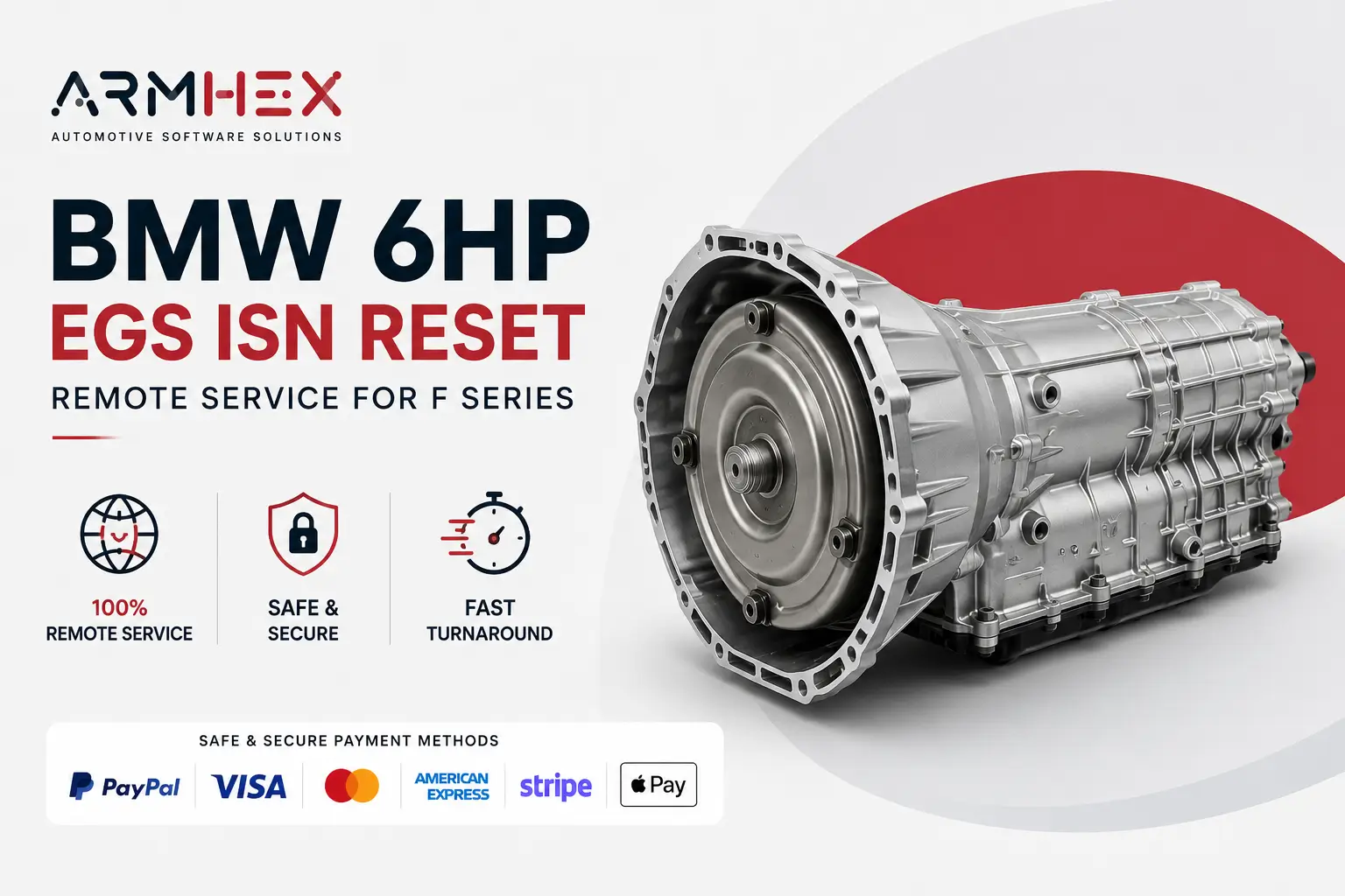 BMW 6HP EGS ISN RESET REMOTE SERVICE FOR F SERIES - ARMHEX